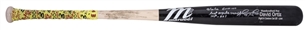 2016 David Ortiz Game Used, Photo Matched & Signed Marucci Papi34 Custom Cut III-LDM Model Bat Used on 9/30/2016 For 1st Inning Single & RBI (Ortiz LOA, MLB Authenticated & Resolution Photomatching)
